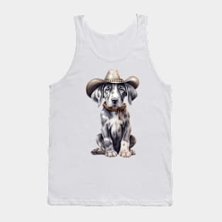 Cowboy Great Dane Dog Tank Top